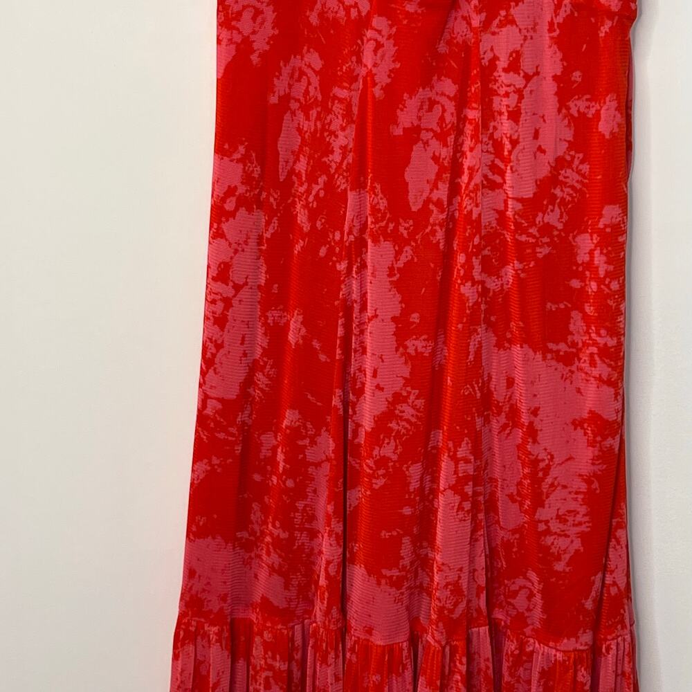 Thakoon Collective Sleeveless Double V Neck Cocktail Midi Dress Red Size 4 - Picture 15 of 16